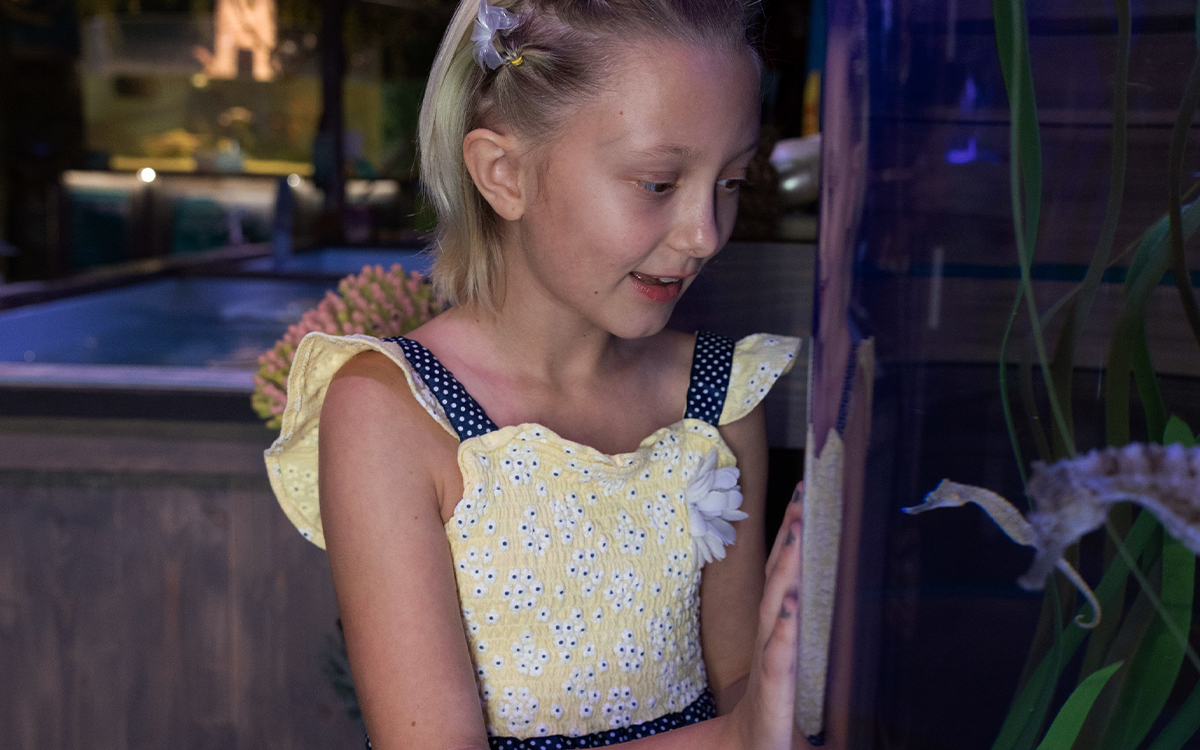 Students preparing for a school field trip at Mertailor's Mermaid Aquarium Encounter